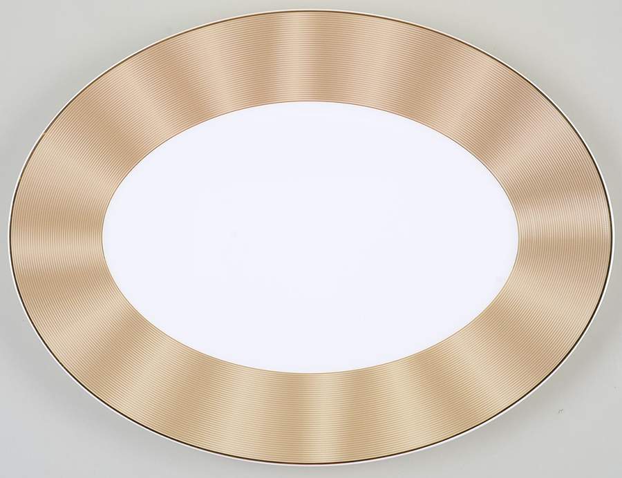 Silk Champagne 15" Oval Serving Platter by Nikko-1