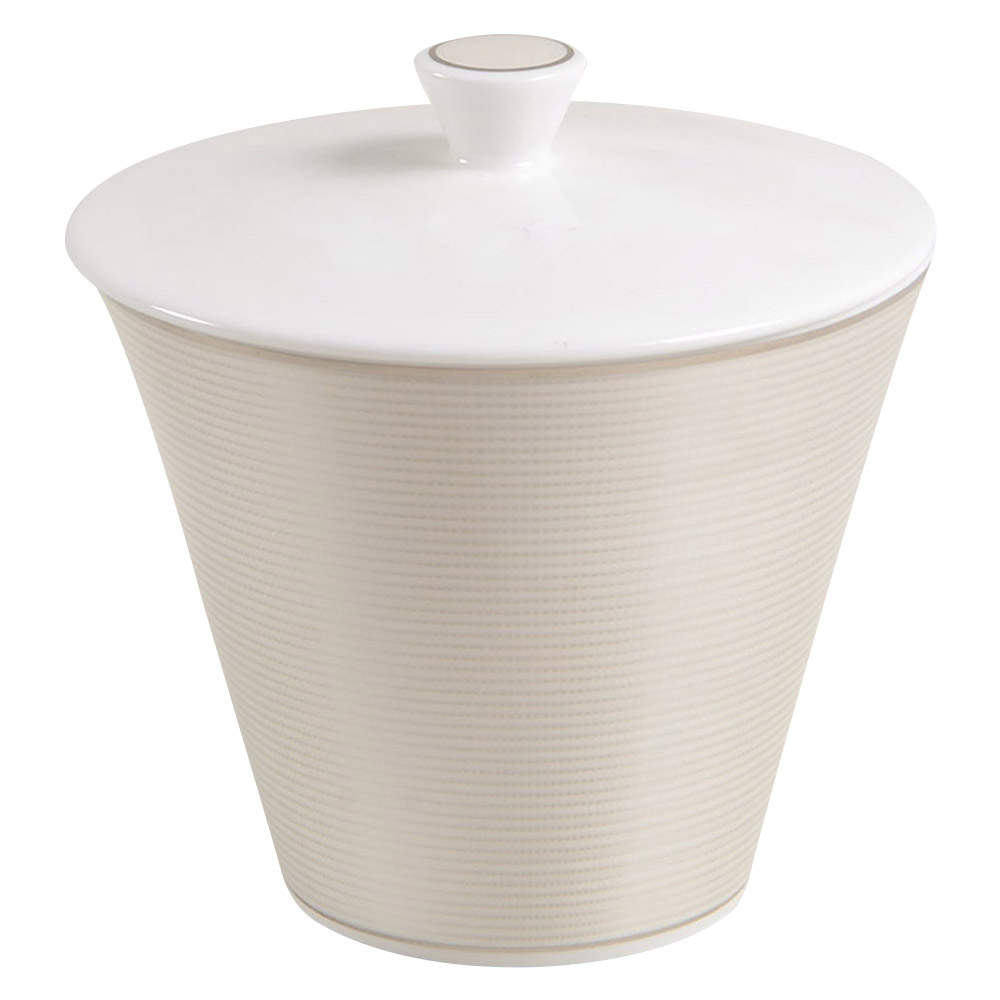 Silk Platinum Sugar Bowl & Lid by Nikko-1