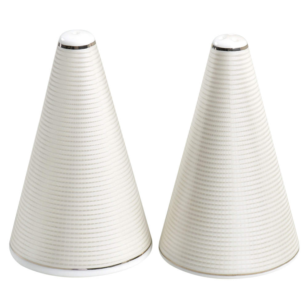 Silk Platinum Salt & Pepper Set by Nikko-1