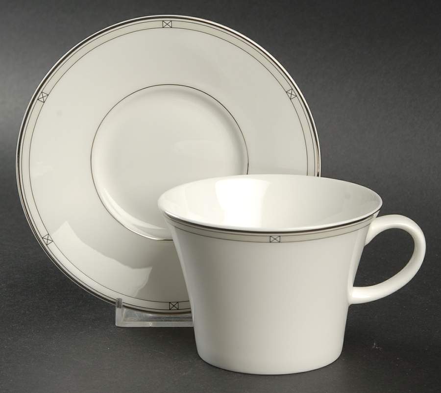 Jaz Flat Cup & Saucer Set by Nikko-1