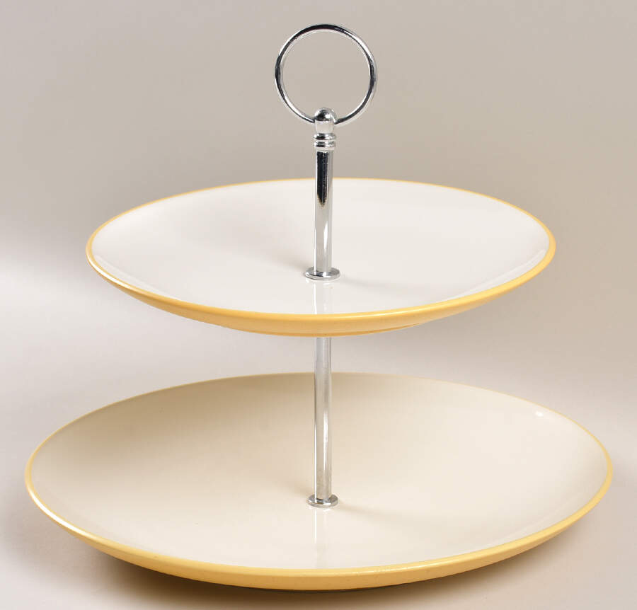 Colorwave Mustard 2 Tiered Serving Tray (Dinner & Salad Plate) by Noritake-1