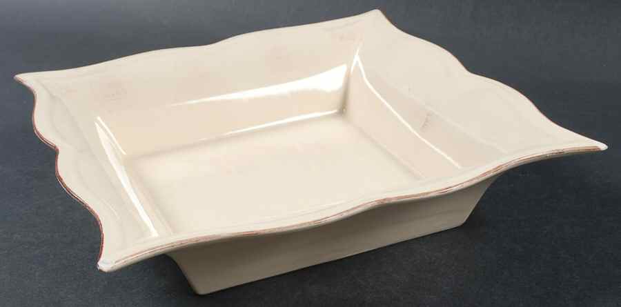 Versailles Carre Patine Vanilla Square Soup Bowl by Niderviller (France)-1