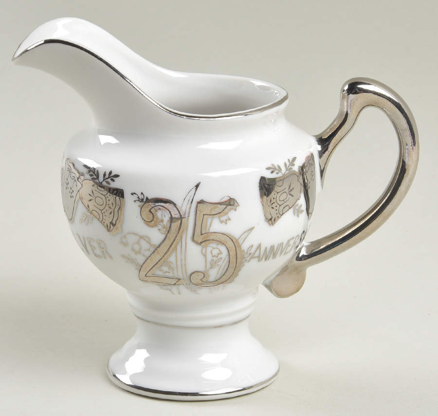 Silver Anniversary Creamer by Norcrest-1