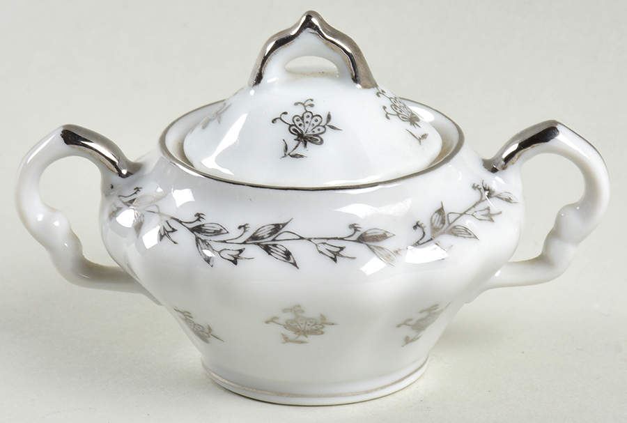 Silver Anniversary Individual Sugar Bowl & Lid by Norcrest-1