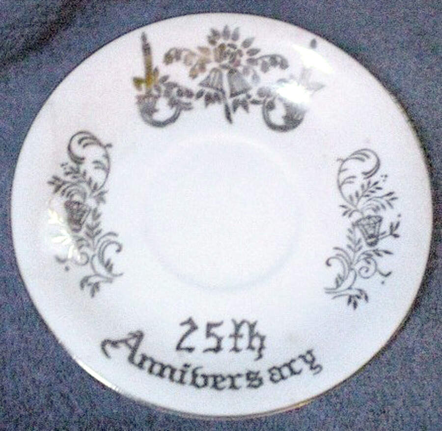 Silver Anniversary Saucer by Norcrest-1