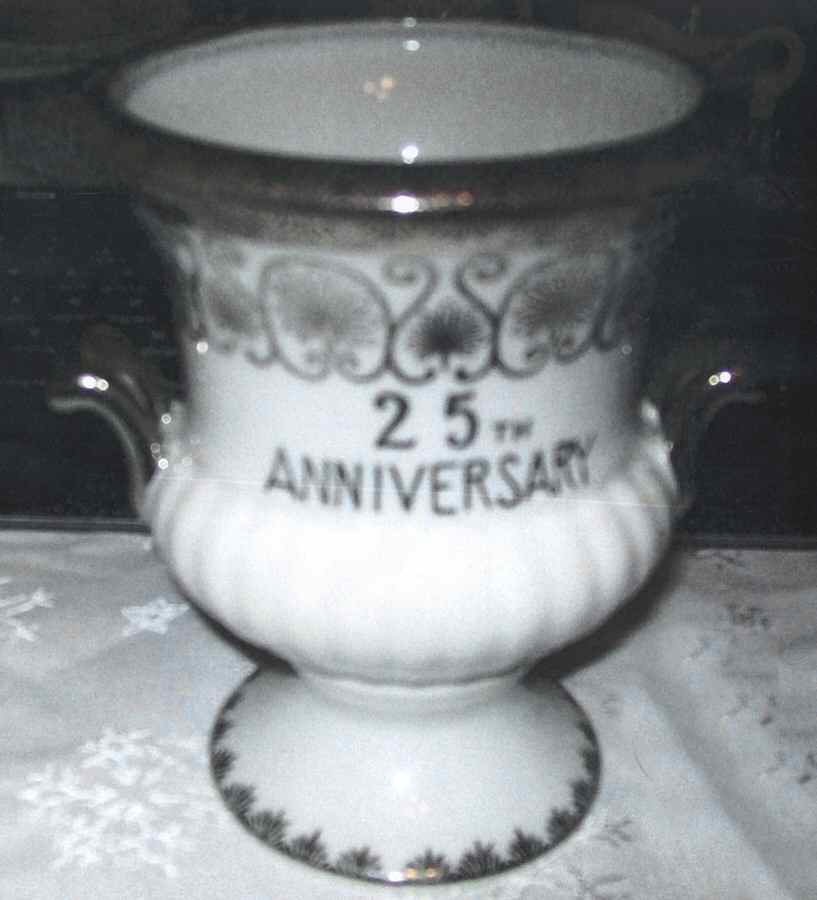 Silver Anniversary Open Jar/Urn by Norcrest-1