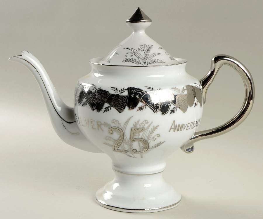 Silver Anniversary Teapot & Lid by Norcrest-1