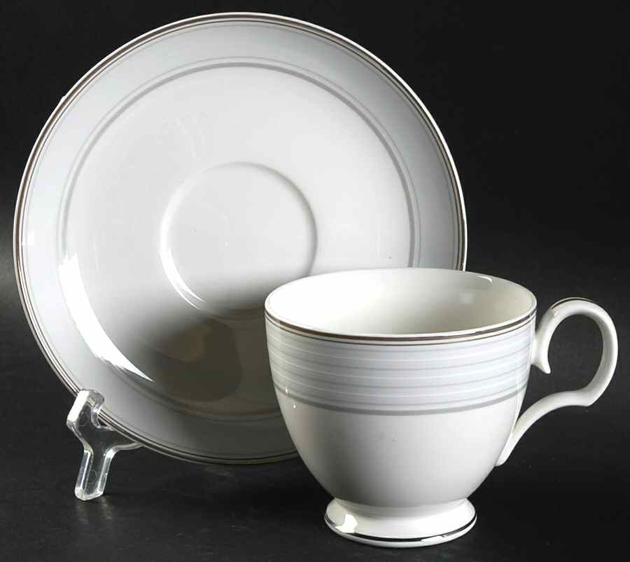 Windsor Platinum Footed Cup & Saucer Set by Noritake-1