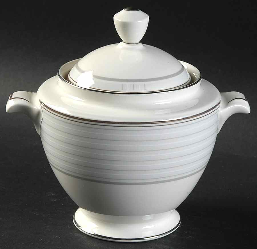 Windsor Platinum Sugar Bowl & Lid by Noritake-1