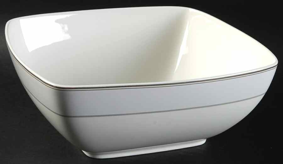 Windsor Platinum 8" Square Vegetable Bowl by Noritake-1