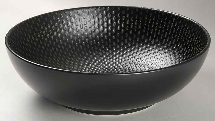 Black Pepper 9" Round Vegetable Bowl by Noritake-1