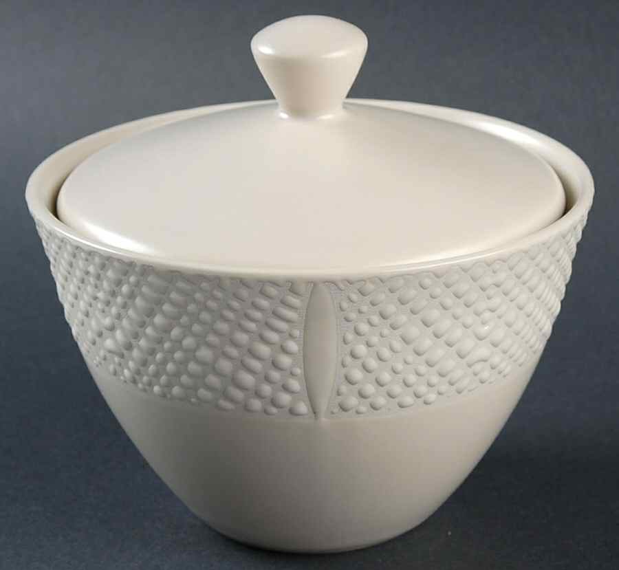 White Pepper Sugar Bowl & Lid by Noritake-1