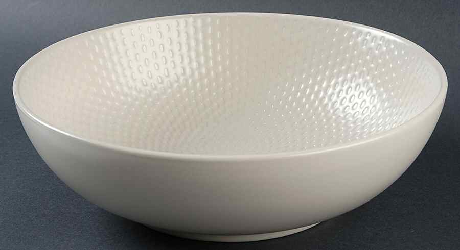 White Pepper 9" Round Vegetable Bowl by Noritake-1