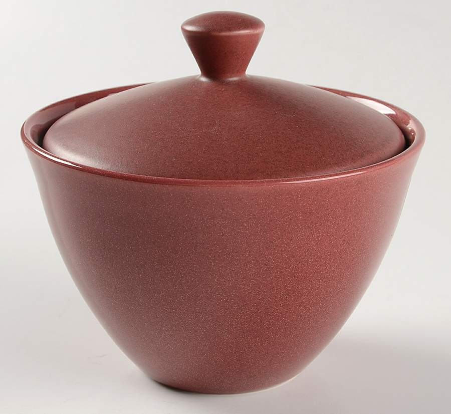 Kona Burgundy Sugar Bowl & Lid by Noritake-1