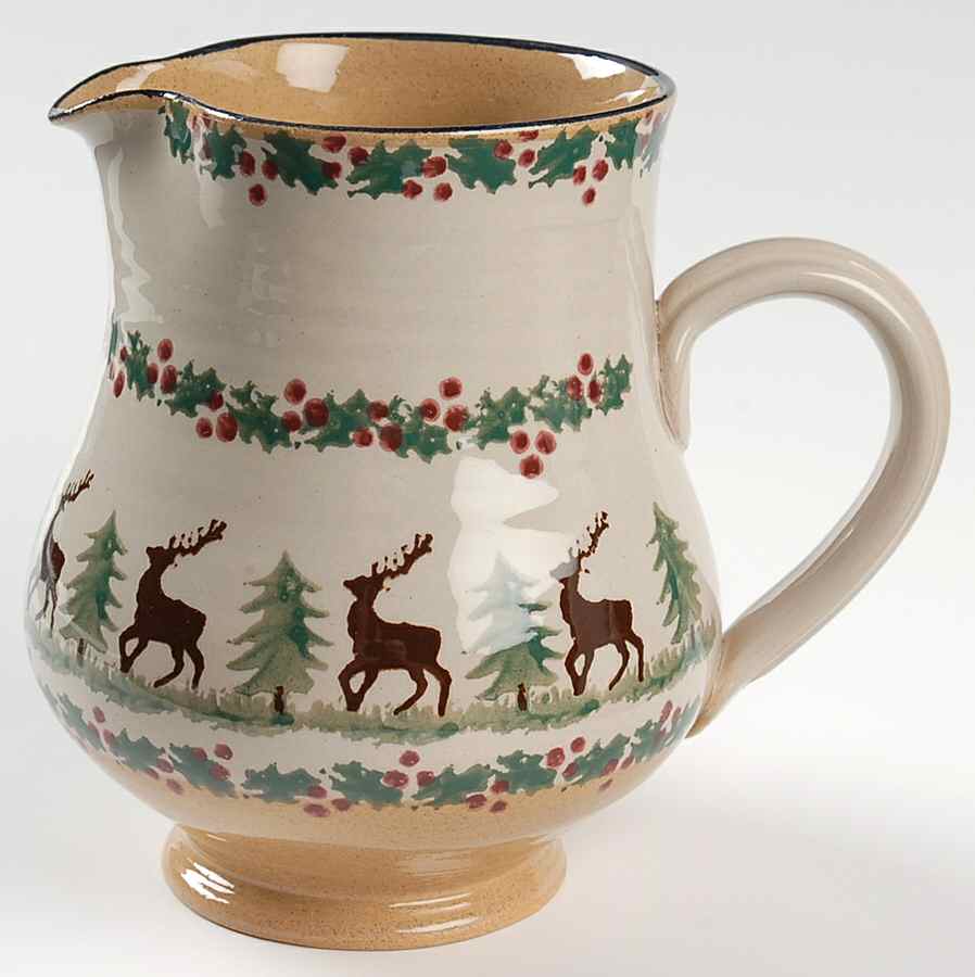 Holiday Reindeer 32 Oz Jug by Nicholas Mosse-1