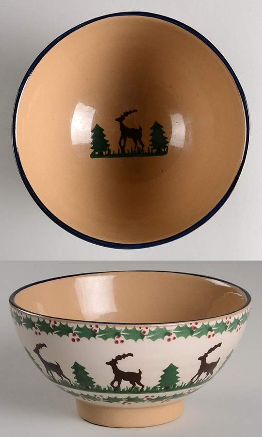 Holiday Reindeer 6" All Purpose Bowl by Nicholas Mosse-1