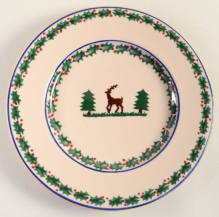 Holiday Reindeer Luncheon Plate by Nicholas Mosse-1