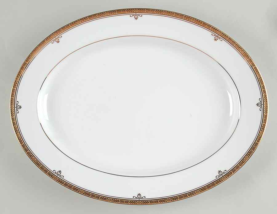 Buckingham Gold 13" Oval Serving Platter by Noritake-1
