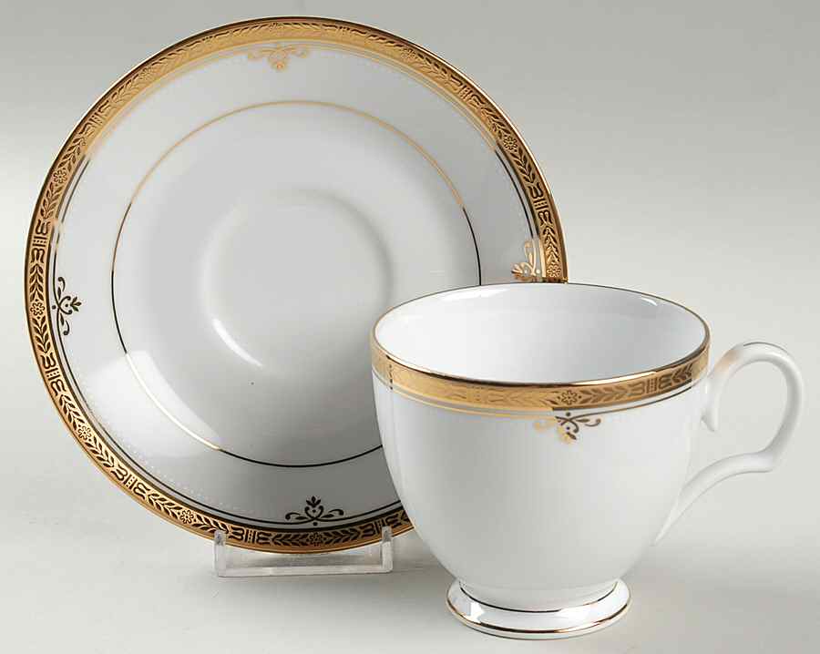 Buckingham Gold Footed Cup & Saucer Set by Noritake-1