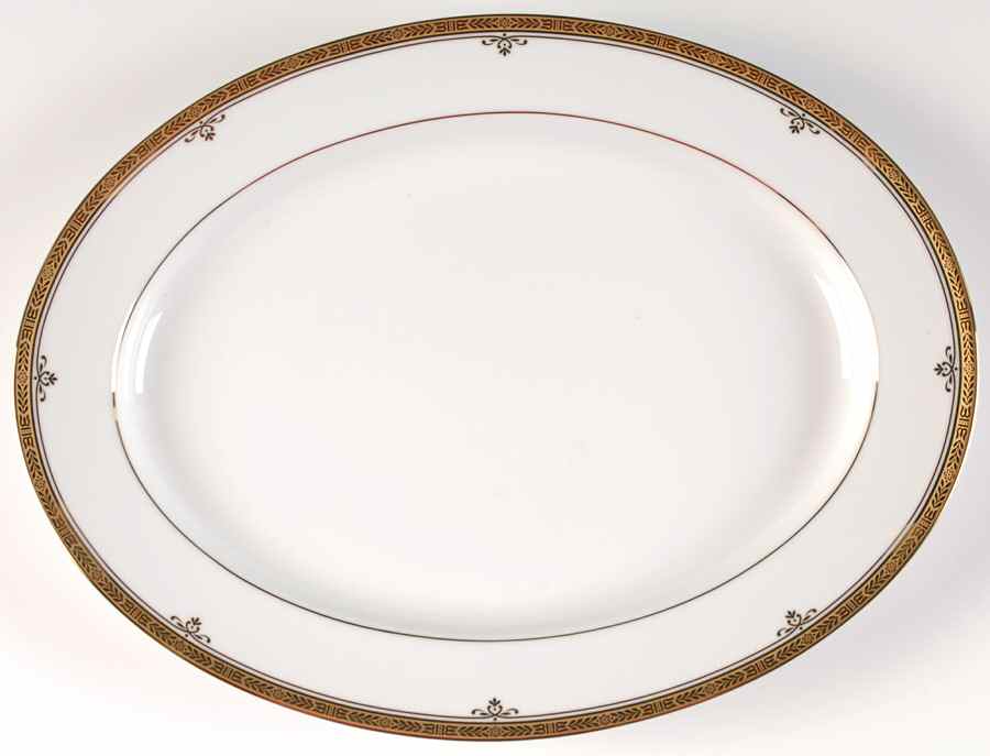 Buckingham Gold 14" Oval Serving Platter by Noritake-1