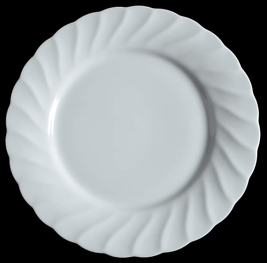 White Swirl Dinner Plate by Noble Excellence-1