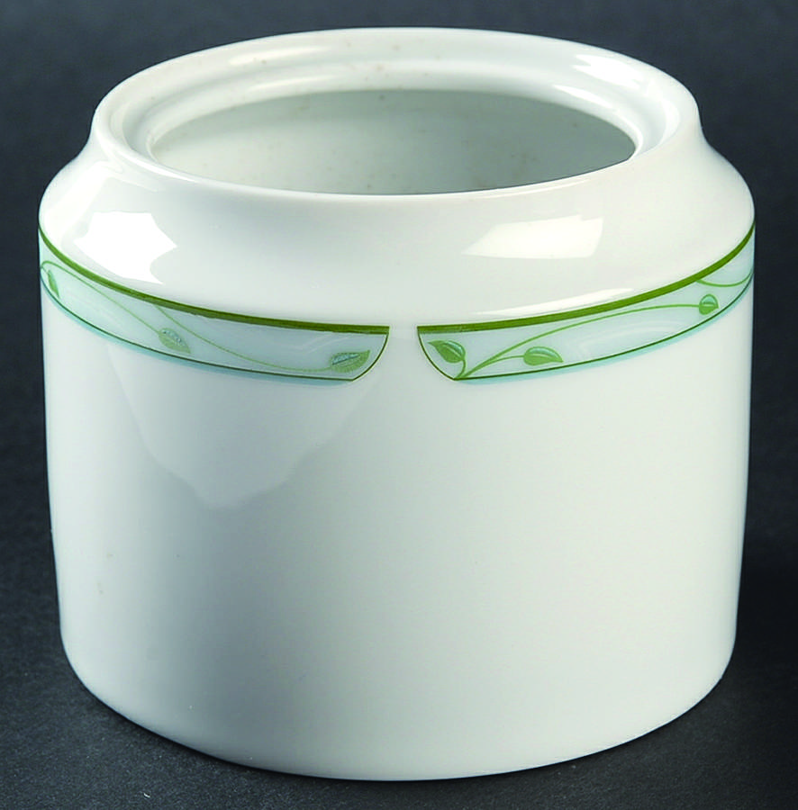 Perennial Green Sugar Bowl No Lid by Nikko-1