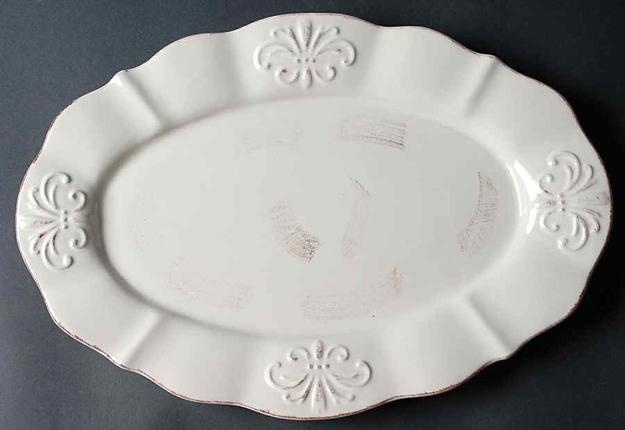 Provence Ivory 16" Oval Serving Platter by Nina Campbell-1