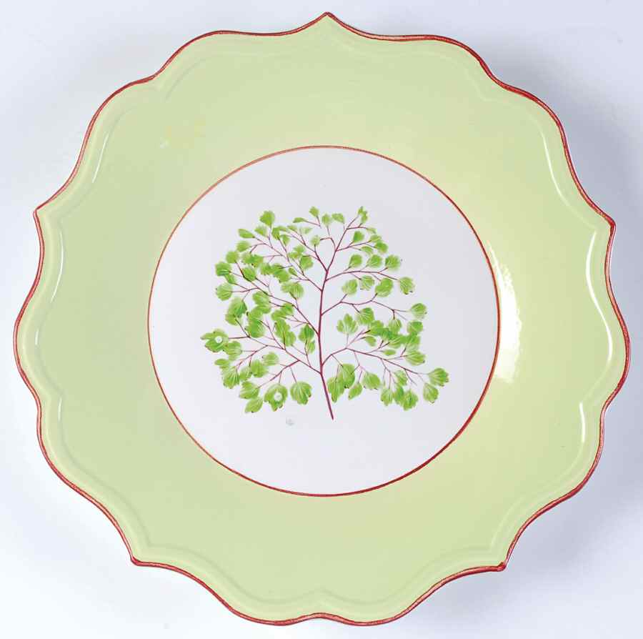 Auberpine Green Dinner Plate by Niderviller (France)-1