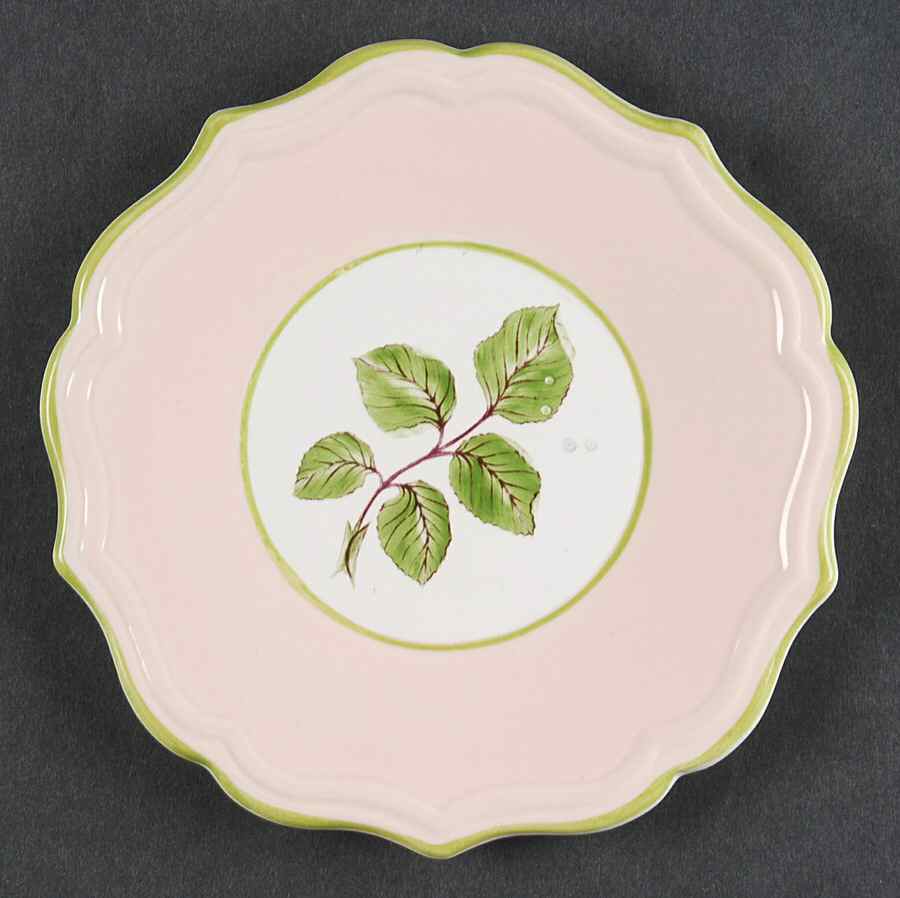 Auberpine Pink Bread & Butter Plate by Niderviller (France)-1