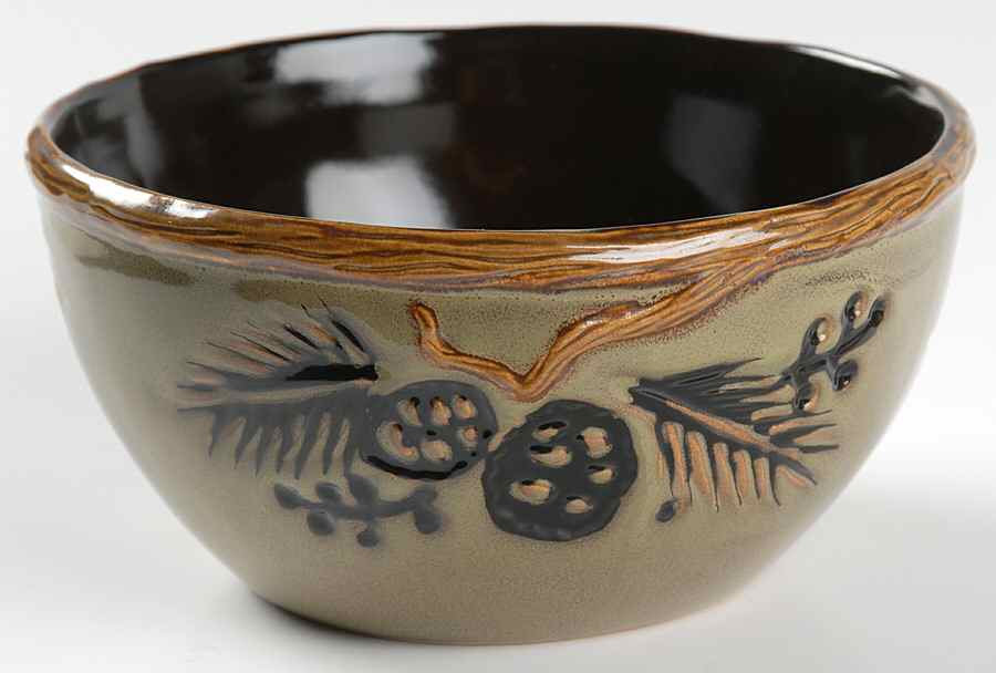 Northwoods Green Soup/Cereal Bowl by North Pole Trading Co.-1