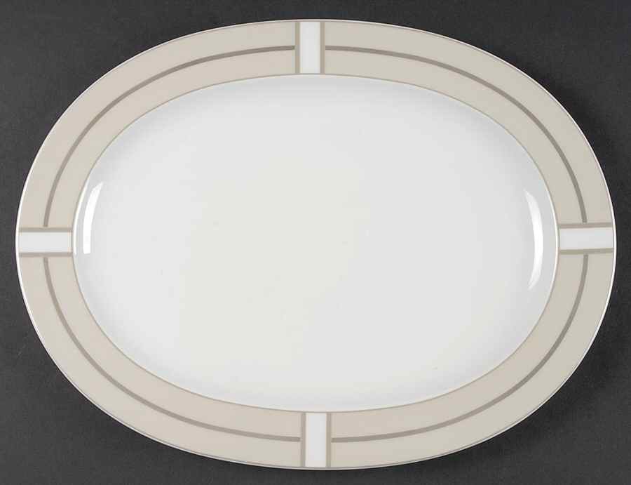 Trieste 14" Oval Serving Platter by Noritake-1