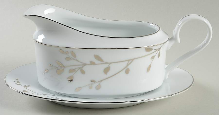 Birchwood Gravy Boat & Underplate by Noritake-1