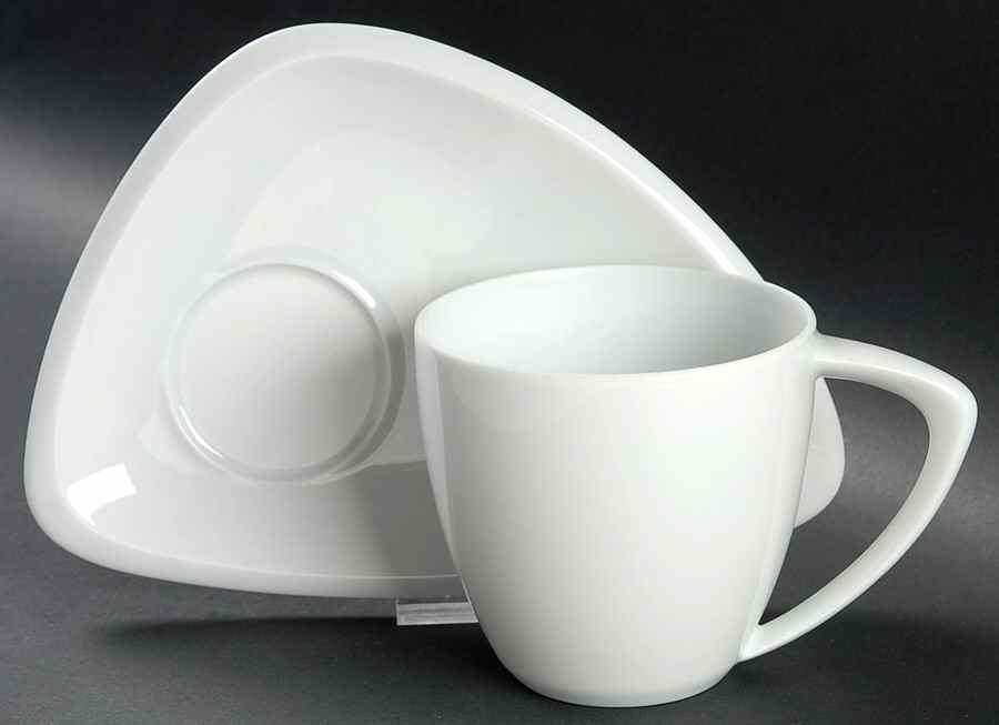 Spinnaker Flat Cup & Saucer Set by Nambe-1