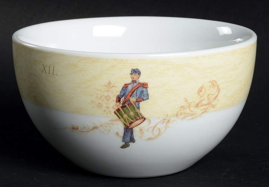 12 Days of Christmas (Gold Scrolls, No Trim) Soup/Cereal Bowl by Noble Excellence-1