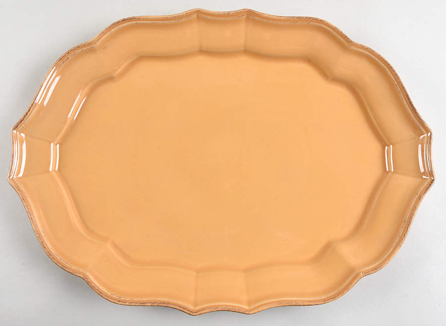 Toscano Yellow 17" Oval Serving Platter by Noble Excellence-1