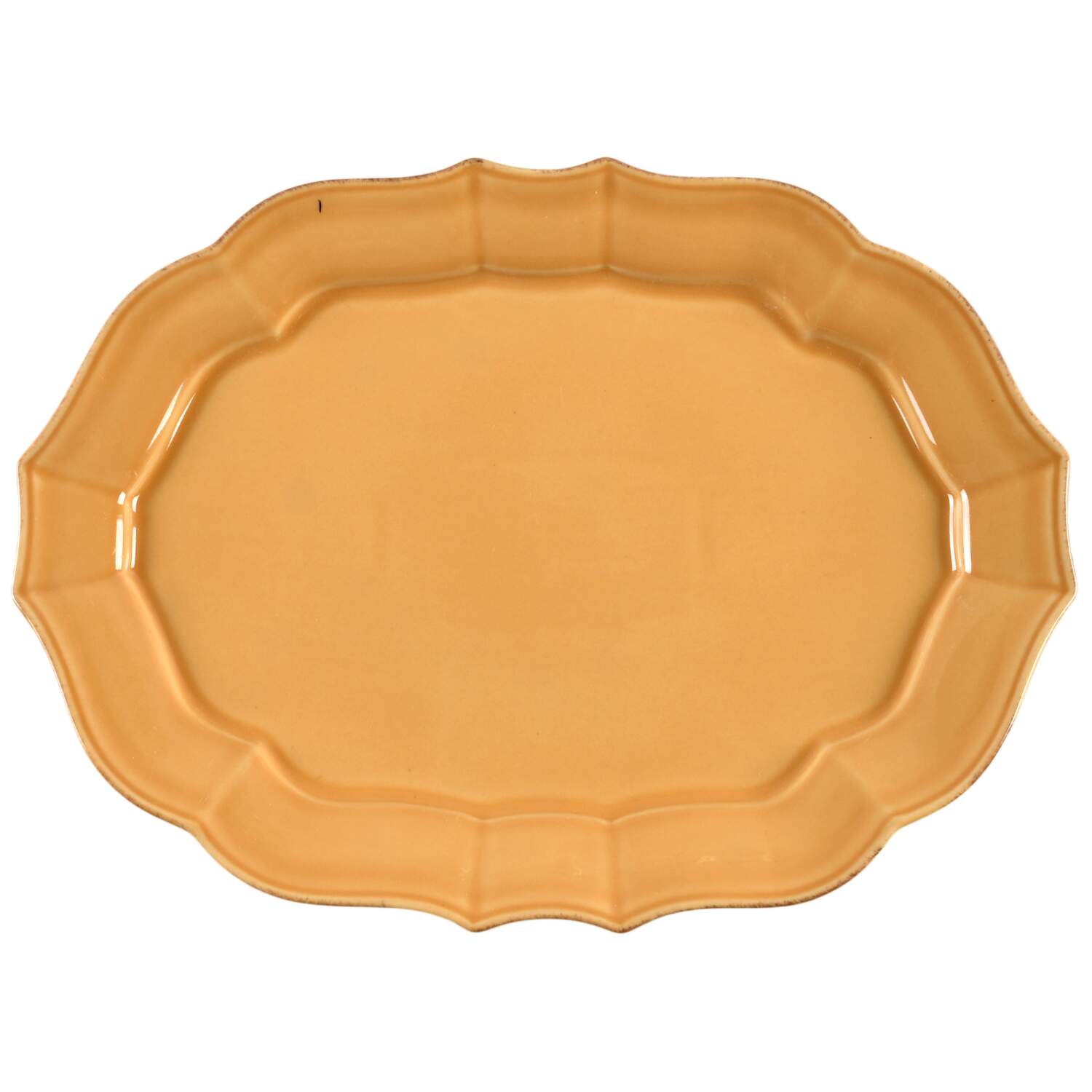 Toscano Yellow 13" Oval Serving Platter by Noble Excellence-1