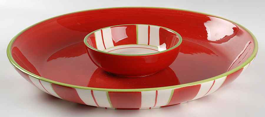 Holiday Peppermint 1 Piece Chip & Dip by North Pole Trading Co.-1