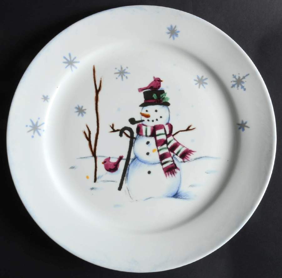 Building a Snowman 13" Chop Plate (Round Platter) by Noble Excellence-1