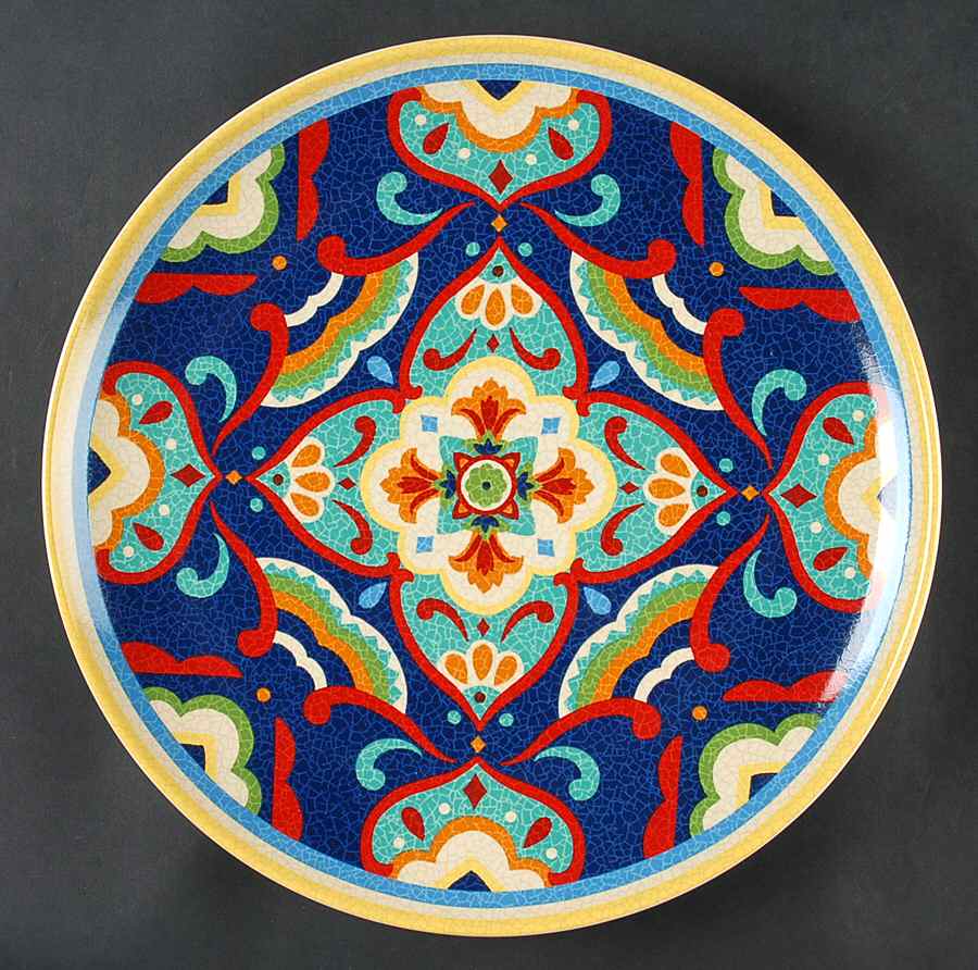 Mexican Tile Ixtapa 11" Chop Plate (Round Platter) by Noble Excellence-1