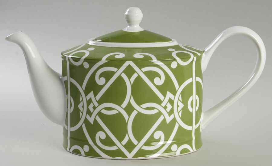 Pathways Green Teapot & Lid by Noble Excellence-1