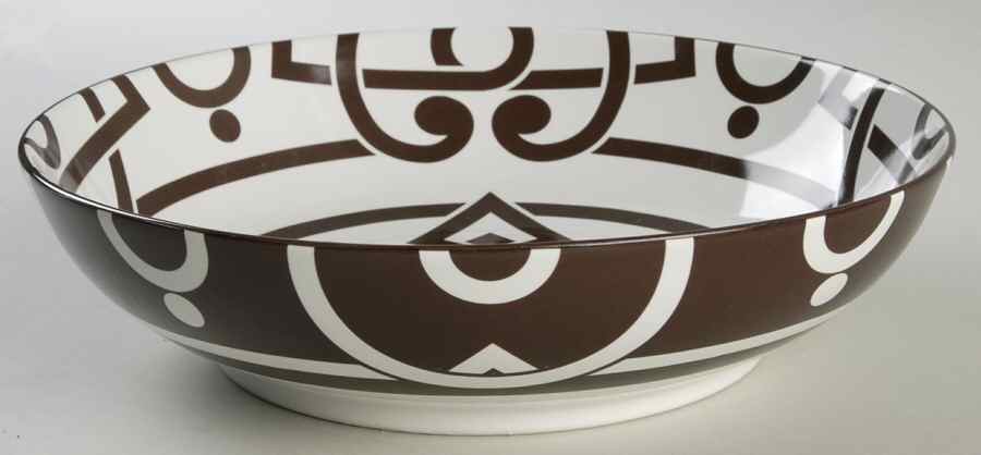 Pathways Chocolate 10" Round Vegetable Bowl by Noble Excellence-1