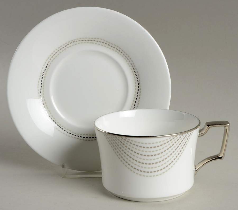 Hayley Flat Cup & Saucer Set by Noritake-1