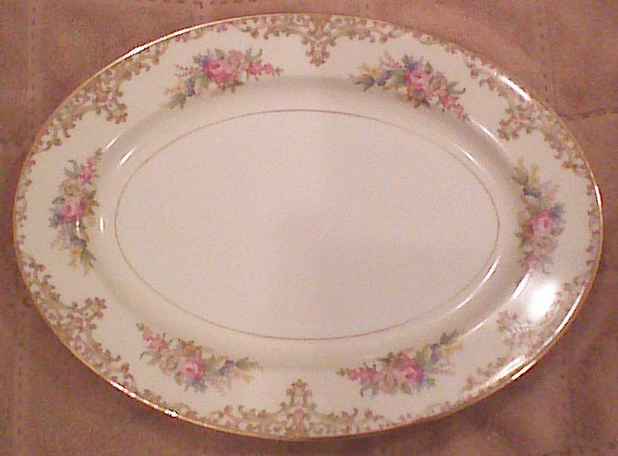 N3391 14" Oval Serving Platter by Noritake-1