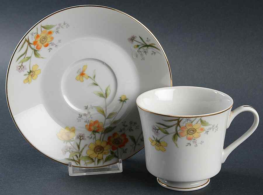 Allegro Footed Cup & Saucer Set by Norleans-1