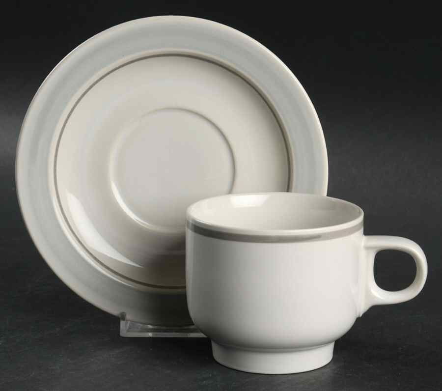 Lucy Footed Cup & Saucer Set by Newcor-1