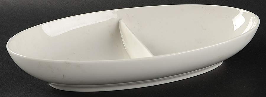 NSU1 Oval Divided Vegetable Bowl by Nassau Ware-1