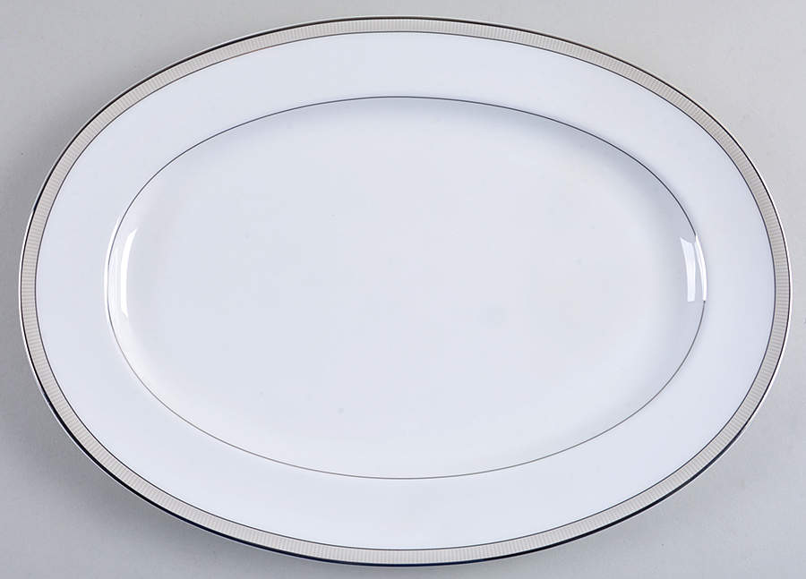 Kensington Pearl 14" Oval Serving Platter by Nikko-1
