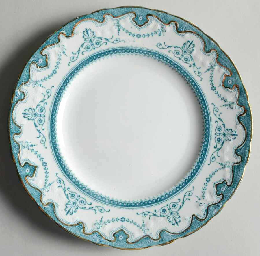 Portsmouth Blue Green Dessert/Pie Plate by New Wharf-1