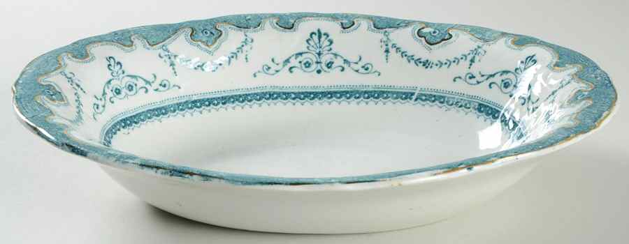 Portsmouth Blue Green 9" Oval Vegetable Bowl by New Wharf-1