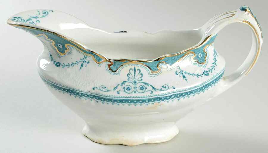 Portsmouth Blue Green Gravy Boat by New Wharf-1